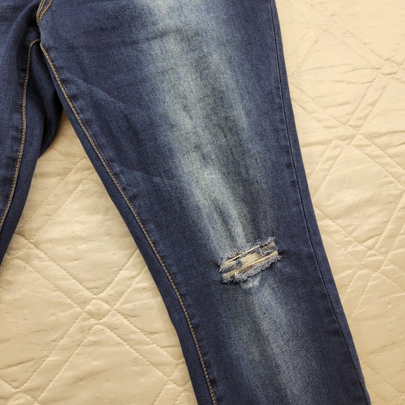 Original RAW 7 distressed blue jeans size 16 - Picture 4 of 8